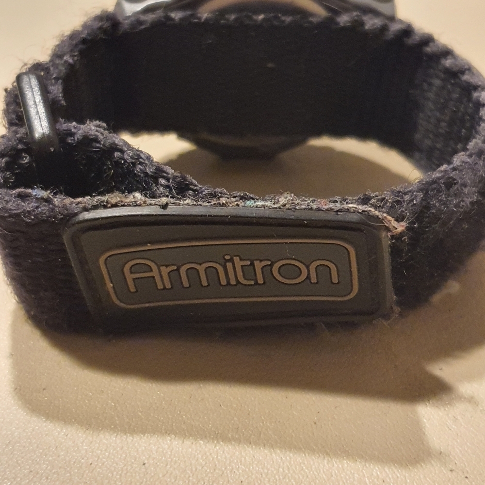 10/$20 Armitron Grey/Black Nylon Digital Alarm Chrono Men's Watch - Picture 3 of 3